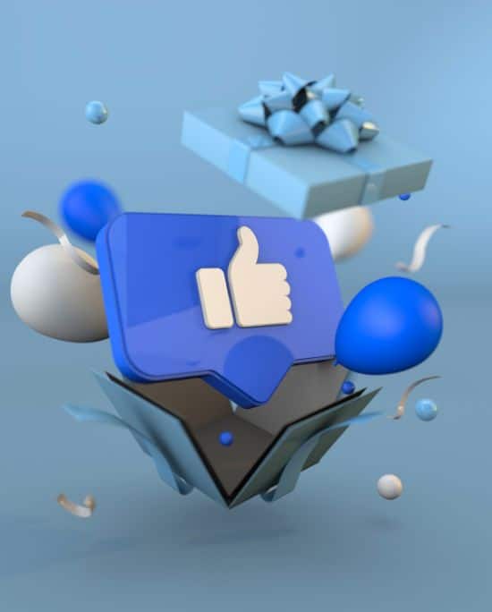 Símbolo de like y otros elementos